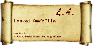 Laskai Amália névjegykártya